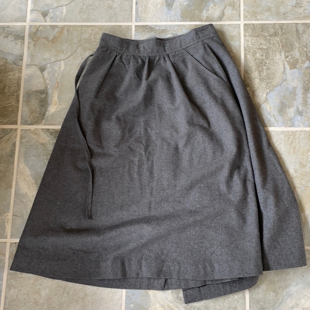Vintage wool wrap around midi skirt